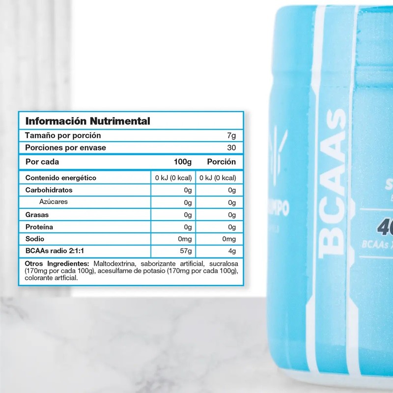 Bcaas Apolo Olimpo 210g 30 Servicios 4g Bcaas Sabor Raspberry