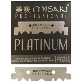 Misaki BARBER BEAUTY SALON MISAKI SINGLE EDGE STRAIGHT FOLDING RAZOR HALF BLADE 100 PC
