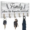 AHYS Key Holder Wall Mount Rustic Wooden Key Rack with