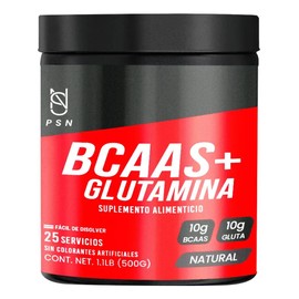 Bcaas  Glutamina Aminoácidos Psn 500g Sabores Natural
