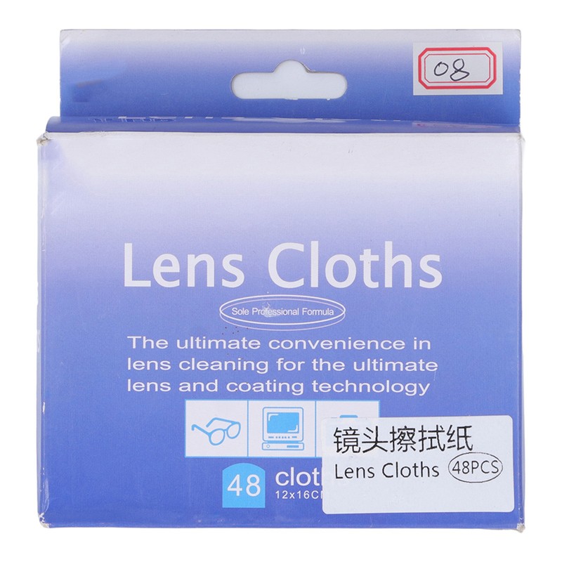 48pcs Lens Cleaning Wipes Disposable Screen Cleaning Papers for Eyeglasses
