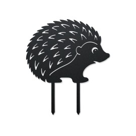 WADORN Hedgehog Metal Outdoor Statues Silhouette Cute Hedgehog Decorative Garden Stake Made of Metal Funny Animal Silhouette Ornament Gift for Garden Hugger Backyard Patio Lawn Art for Outdoor