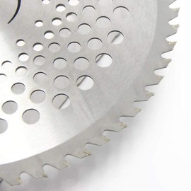 BlueNatHxRPR 10 inch 80T Carbide Tip Blade with Washer Adapter Brush Cutter Trimmer Weed Eater Blade
