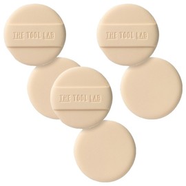 The Tool Lab Long Lasting Cover Puff Round, Beige, 6 Pieces / 더툴랩 롱래스팅 커버 퍼프 round, 베이지, 6개