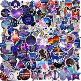 200 Pieces Space Galaxy Stickers Starry Sky Stickers for Kids Refrigerator Cartoon Stickers Neon Light Stickers Graffiti Laptop Assorted Waterproof Vinyl Decals for Teens Water Bottle (Starry Sky)