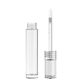 AKOAK 2 Pcs Empty Lip Balm Tube, Clear Lip Gloss Container, Refillable Lipstick Makeup Container, Lip Gloss Brush Applicator, DIY Lip Sample, Women's Travel Lip Balm Bottle