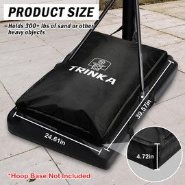 TRINKA Portable Basketball Hoop Sandbag, Heavy Duty Weighted Base Anchor for Basketball Hoops, Holds 300+ lbs, Weather Resistant Waterproof Dustproof Oxford Fabric Sand Bag