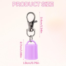4pcs Lip Balm Keychain Caps for Summer Fridays 0.5 oz, Creative Lipgloss Holder Keychains Practical Portable Lip Gloss Replacement Caps (Purple)