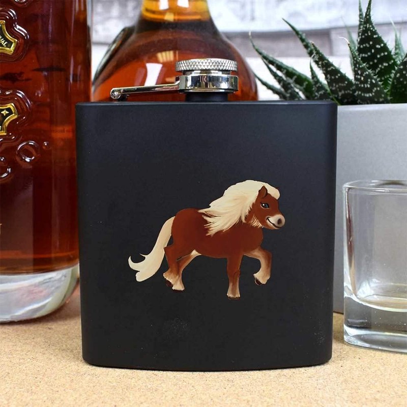 6oz (170ml) 'Shetland Pony' Pocket Hip Flask (HP00009692)