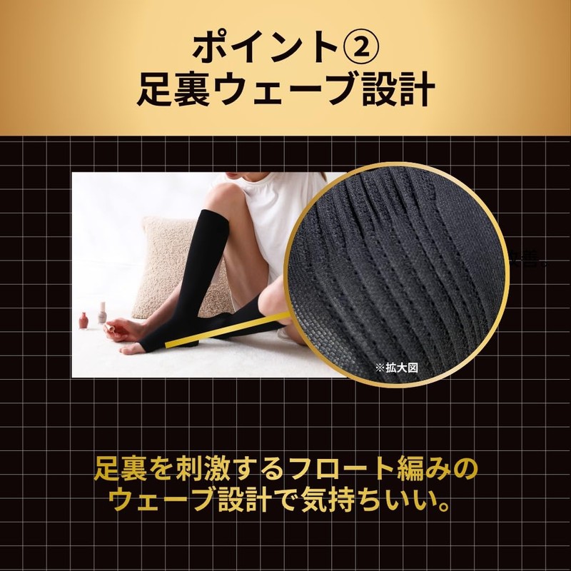 Slim Walk Compression Socks Medical Lymph Socks Short Toeless Black