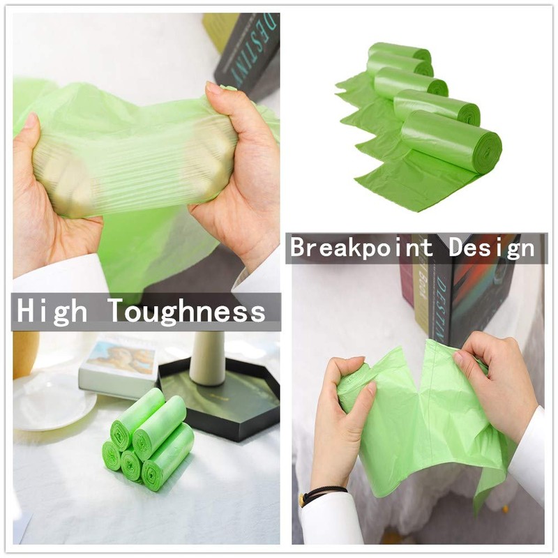 RTBQJ-AT 100% Biodegradable Bin Liners, 20L 100 Bags Biodegradable Food