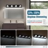 Joossnwell Black Vanity Light for Bathroom (4-Light, 28-Inch) Crystal Bath