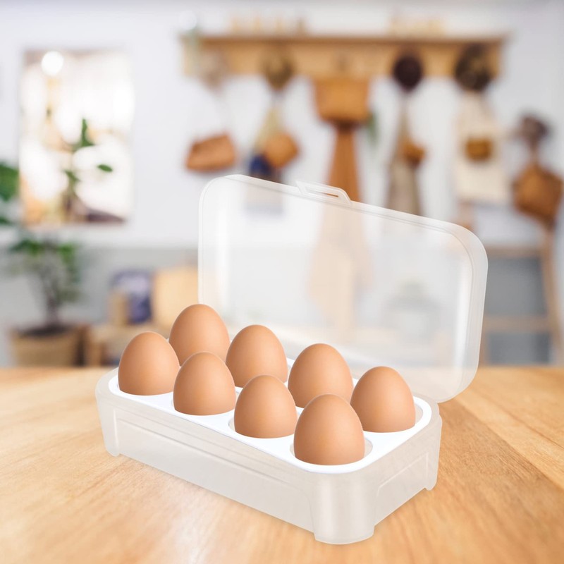 Yardwe Plastic Storage Bins 8 Eggs Storage Box Egg Protection