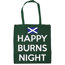 Hippowarehouse Happy burns night Tote Shopping Gym Beach Bag 42cm x38cm, 10 litres