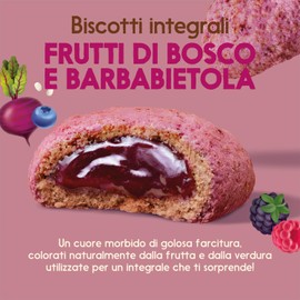 Misura Frollino Integrale Fibrextra | Con farcitura ai Frutti di bosco e Barbabietola | 100% Farina Integrale | Confezione da 260 grammi