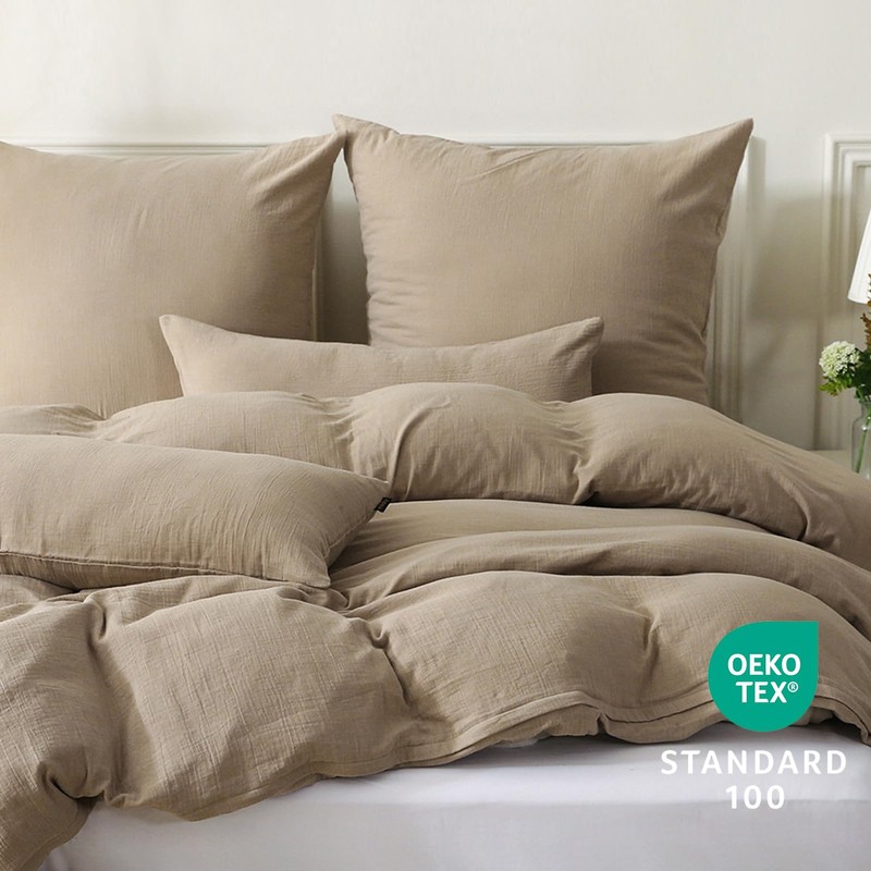 SOULFUL Double Muslin Cushion Cover, 45 x 45 cm, Cotton,