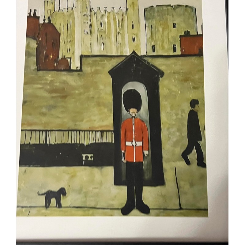 Greetingles Lowry-Style Framed Print. Beautiful Black Ash Frame (Lowry, PT