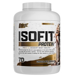 NUTREX Research - ISOFIT Whey Isolate Protein - 100 Protena Whey Aislada de Suero de Leche - Bajo en Carbs - 5 lb - 70 Ser - Rpida Absorcin y Digestn 