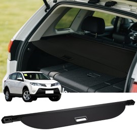 FARBIN Trunk Cargo Cover for Toyota RAV4 2013 2014 2015 2016 2017 2018, Retractable Trunk Cover Waterproof Security Shield Privacy Shade (for 2013-2018 Toyota RAV4 Canvas)