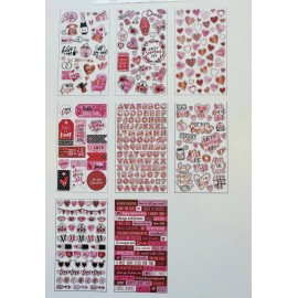 The Paper Studio Valentine's Day Love & Hearts Sticker Book Planner Papercraft Crafts Scrapbook