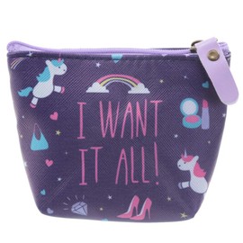 I WANT IT ALL Unicorn PVC Change Purse