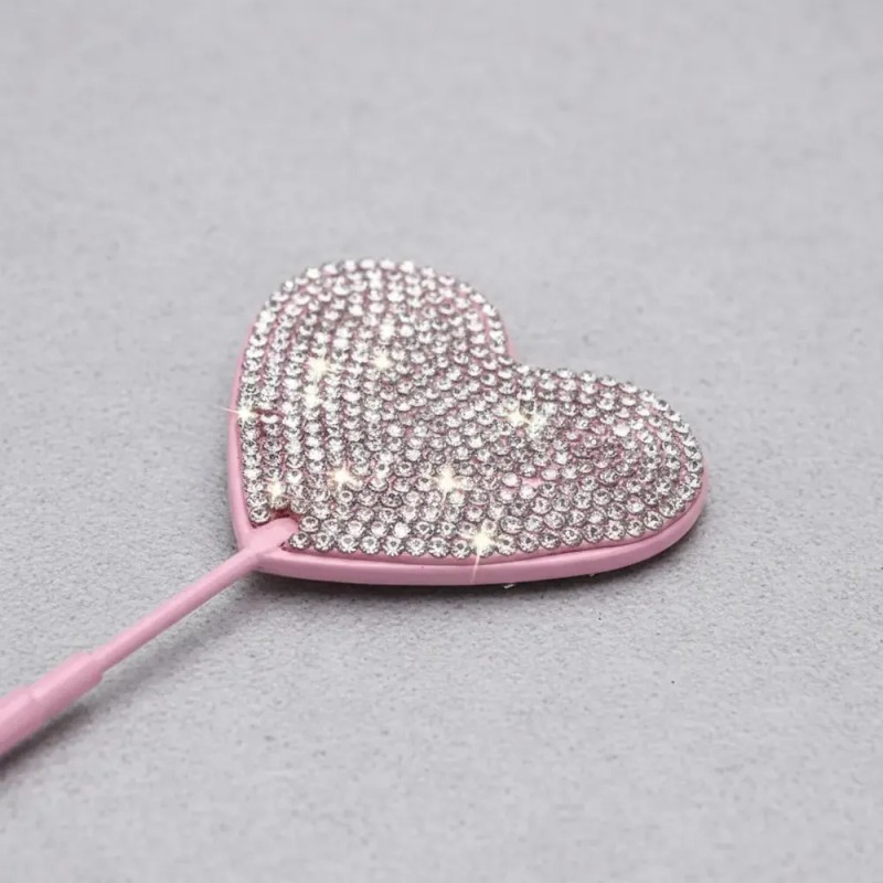 Espejo Para Extensiones De Pestañas, Forma Corazón Diamantes