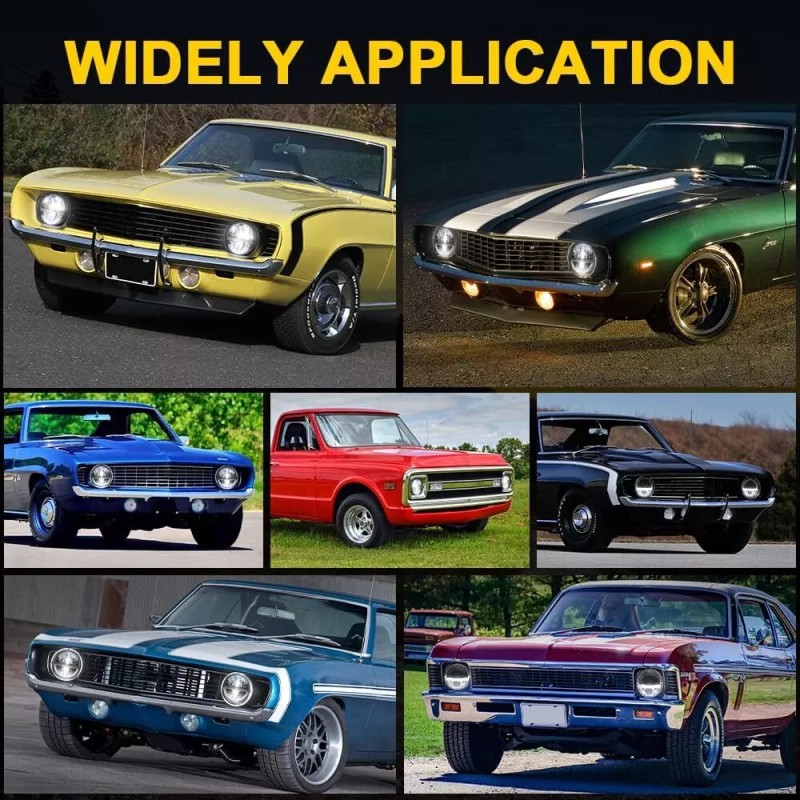 Mayello Upgrade for Ford Galaxie 500 1962-1974 4pcs 5.75" Round