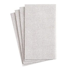 Caspari Entertaining Jute Paper Linen Guest Towels, Flax, 12-Pack, Ivory (9761GG)