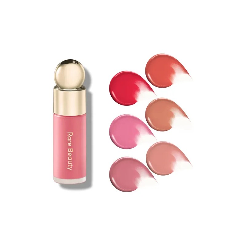 Rare Beauty liquid blush mini soft pinch tono happy