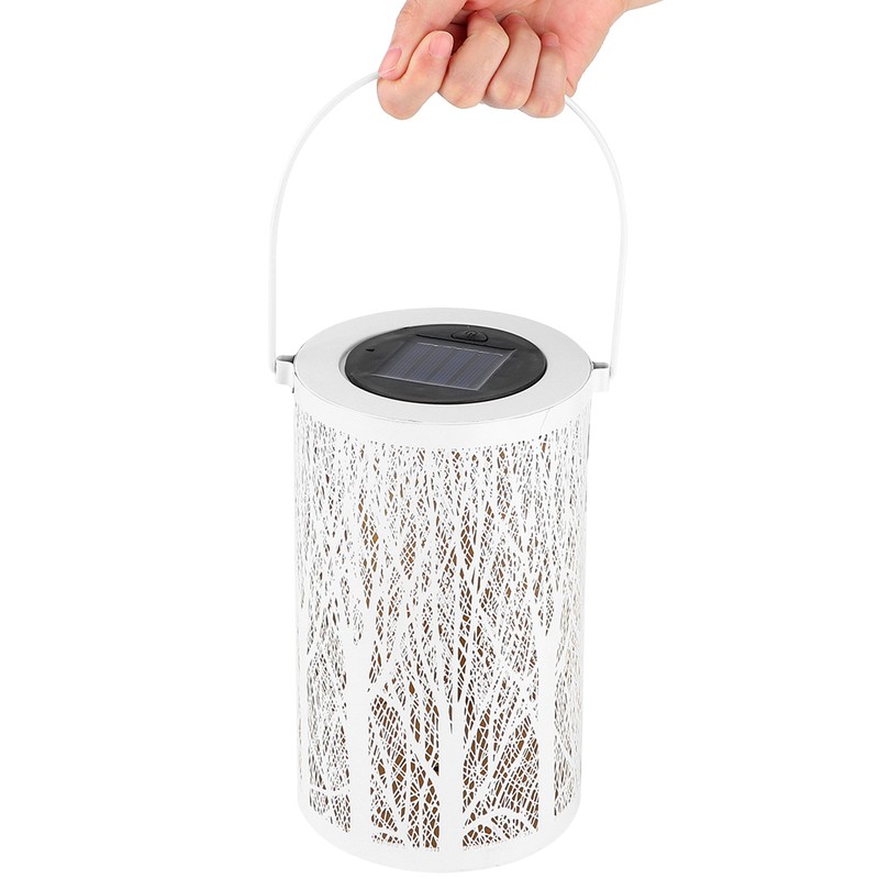 Solar Power Hanging Hollow LED Lamp Decorative Light for Outdoor
