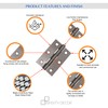 Infinity Decor 75mm (3Inch) Black Nickel Butt Hinges Pair –