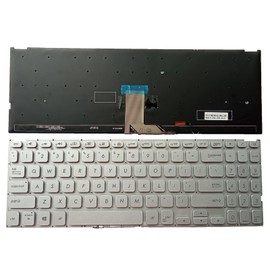 Siakoocty Laptop Replacement US Layout with Backlight Keyboard for Asus Vivobook S533 S533E S533EA S533F S533FA E510M X521 X521J X521F X521FA X521EA X521IA X521EQ S5600 S5600IA S5600EA S5600FA Silver