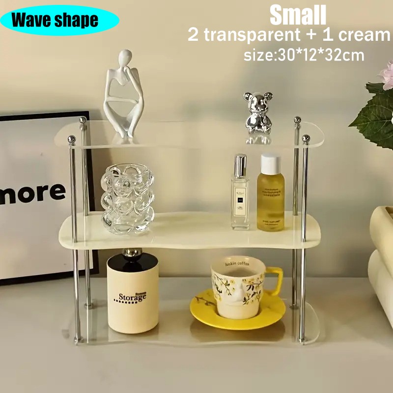 Acrylic Desktop Organizer – 3 Layer Display Shelf, Perfume Jewelry