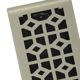 Imperial RG3463 Templar Decorative Floor Register, 4x10 Inch, Satin Nickel