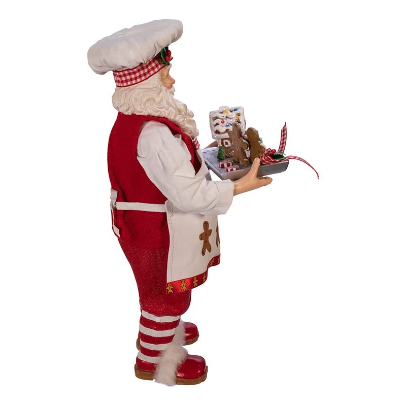 Kurt S. Adler 11-Inch Gingerbread Chef Santa Figurine