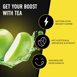 ESN Boostea, Green Apple, 200 g, Booster with Caffeine, L-Theanine and Green Tea Extract, Tested Quality, Made in Germany