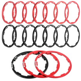 Eldraqth 14pcs Cassette Spacer Washer for Flywheel Headset Spacers for Bike 7/8/9/10/11 Speed Flywheel Hub Washers Various Size Options of 1/1.5/1.85/2/2.18/2.35/2.5 mm
