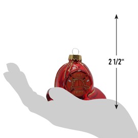 Krebs Designer Seamless 2.5" Firefighter Hat Glass Figurine Holiday Ornament