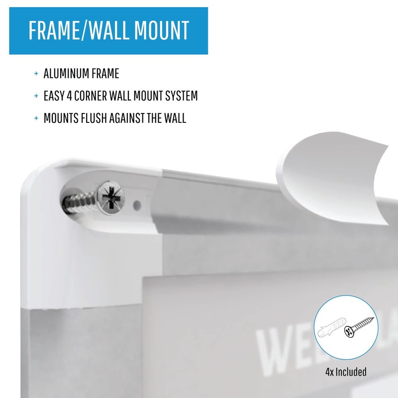 MasterVision Horizontal in/Out Dry Erase Magnetic White Board Planner, Wall