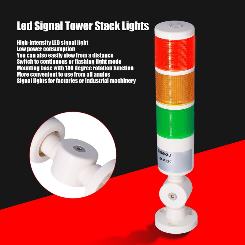 LED Signal Light with Rotating Base Low Power Consumption Switchable