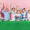 3 Pack Iridescent Green Plastic Tablecloths, Shiny Disposable Laser Rectangle