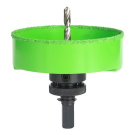 HLOFIZI 4-1/4 Inch Carbide Hole Saw for 4" Recessed Lights Can Lights, 4.25" Hole Saw Cutting Ceiling Plaster Drywall with Dust Bowl, 2X Faster