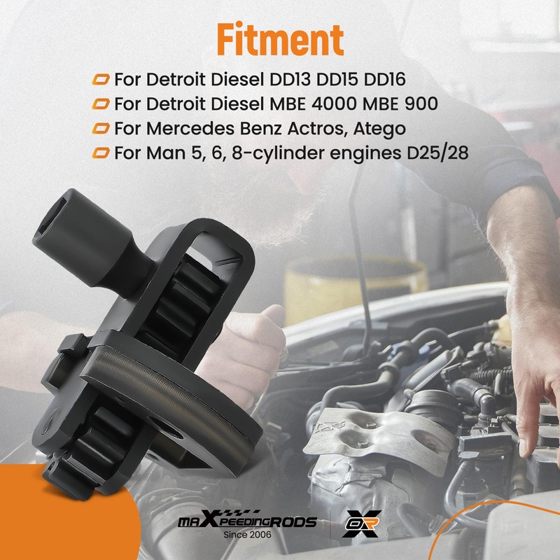 maXpeedingrods J-46392 Engine Barring Tool for Detroit Diesel DD13, DD15,
