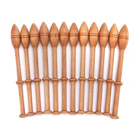 12Pcs Lace Bobbins Hardwood Vintage Wooden Shuttles Weaving Needles Accessory for Knitted Crafts