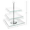Home Dess Chef Buddy Three Tier Square Glass Buffet and