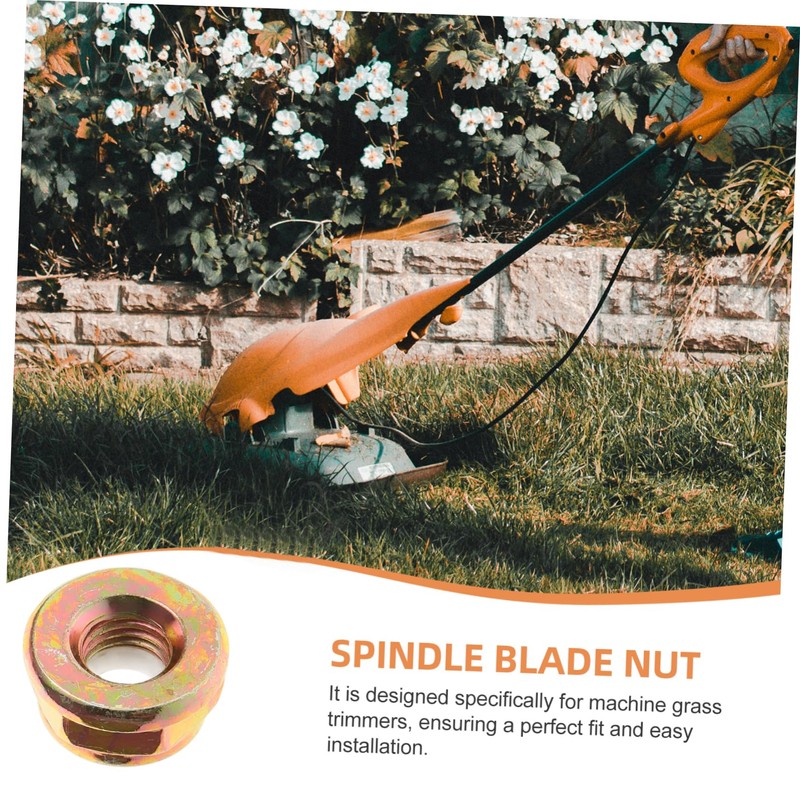 Levemolo 10pcs Lawn Mower Blade Nut Durable Reverse Thread Design