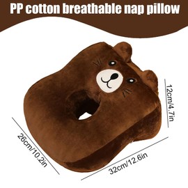 CavspkArt Office Nap Pillow Memory Cotton, Cute Pillowcase with Ear Hole, Soft Nap Ear Pillow for Side Sleepers for Ladies, Girls, Kids