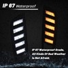 PGTOPONE Switchback White/Amber LED Front Bumper Fog Light DRL Amber