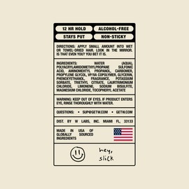 W By Jake Paul Hair Gel for Men, Low Shine, Non-Sticky, Matte Hair Product, Medium Hold, 6 fl oz