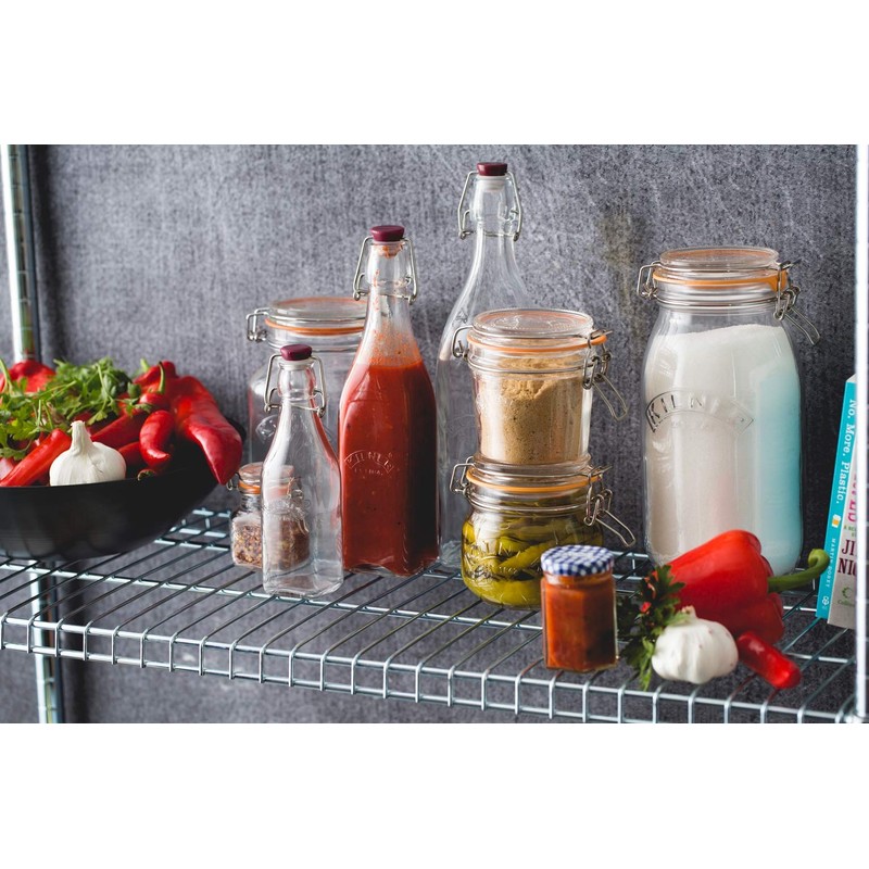 Kilner Square Clip Top Bottle, 9-Fl Oz